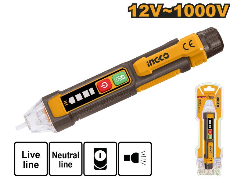 INGCO Fáziskereső érintésmentes mérés 12-1000V-ig szigetelt termék fő termékképe