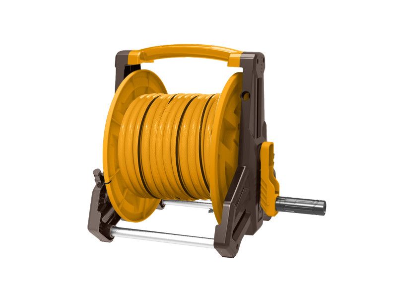 INGCO Tömlőtartó kocsi szett (1x20m tömlő + 9 részes locsolástechnikai készlet ) termék fő termékképe