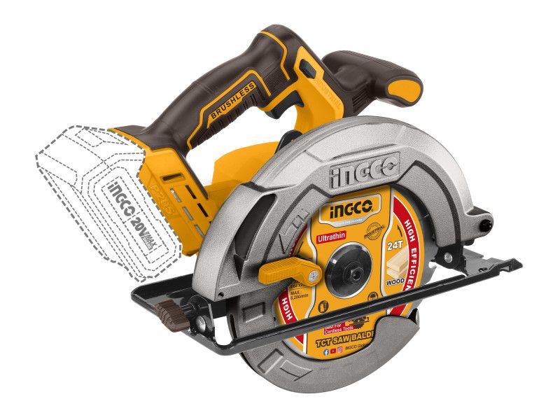 INGCO Akkus körfűrész 185mm szénkefe nélküli 20V (akku és töltő nélkül) termék fő termékképe
