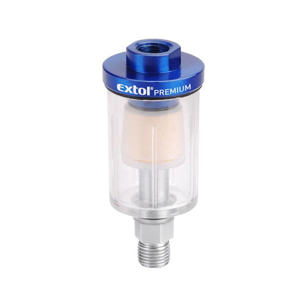 EXTOL Mini levegőszűrő (nedvesség leválasztó), max. 8 Bar, 1/4", 48ml termék fő termékképe