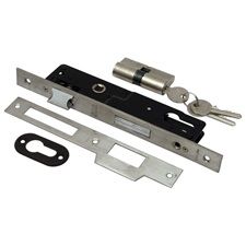 FLAME Biztonsági portálzár  cylinderes 40mm zárbetét 3 kulccsal termék fő termékképe