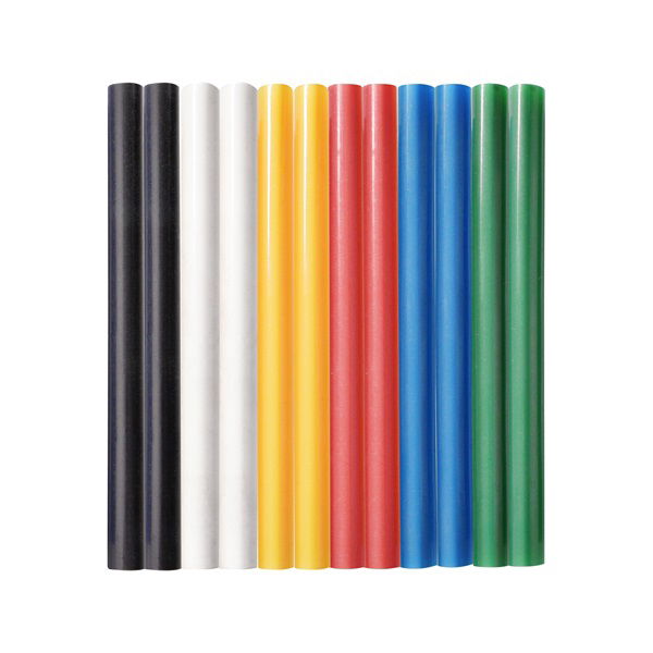 EXTOL ragasztóstift klt., többszínű; 12db, 100×7,2 mm, bliszteren termék fő termékképe