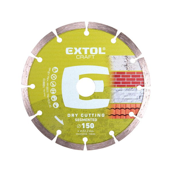 EXTOL Gyémántvágó szegmenses; 115×22,2mm, max.13.300 ford/perc termék fő termékképe