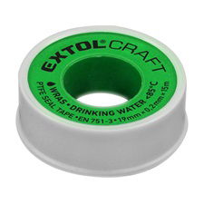 EXTOL Tömítő szalag, teflon (PTFE) 0,2mm×19mm × 15m, EN 751-3, WRAS, ivóvízhez termék fő termékképe