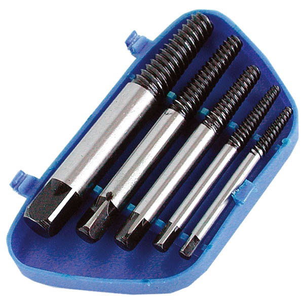 EXTOL Törtcsavar kiszedő készlet, műanyag dobozban ; 5db, (3.5, 4.5, 6, 8, 10.5mm) termék fő termékképe