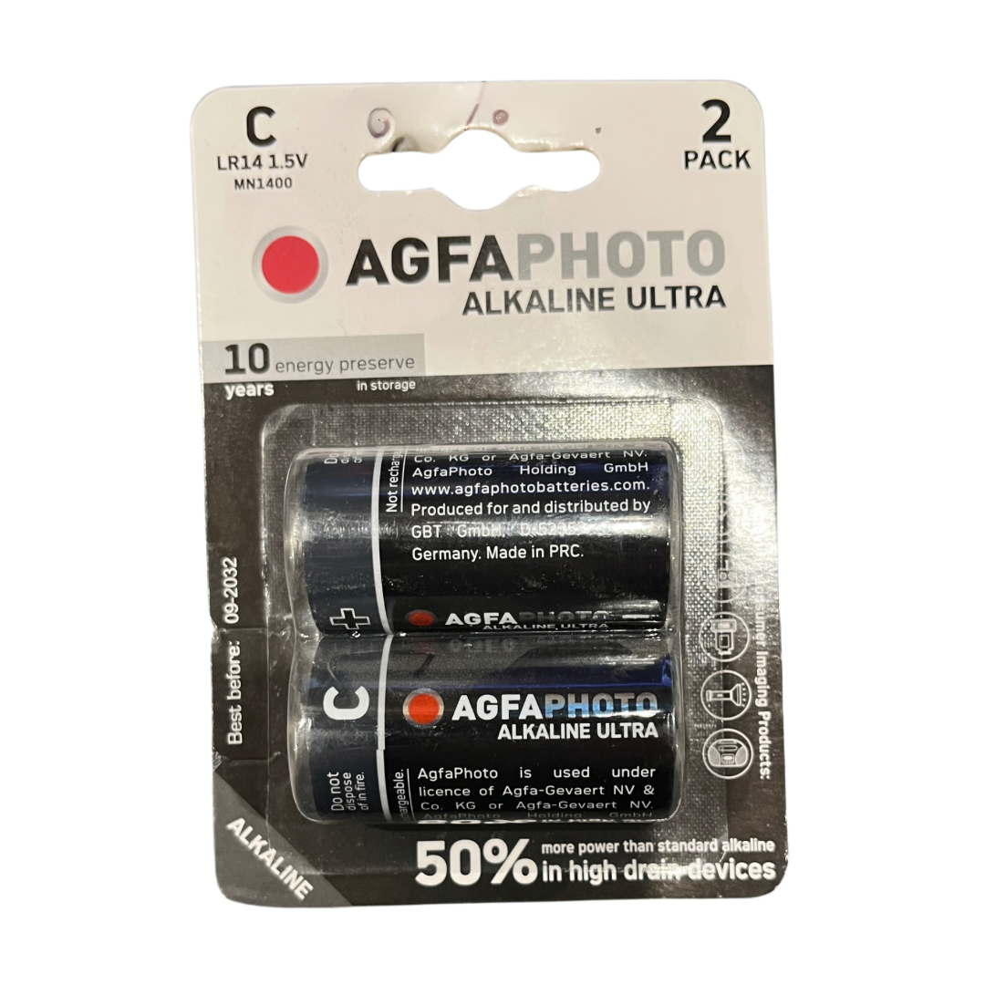 AgfaPhoto Elem Ultra Baby alkáli 1.5V C/LR14 tartós, 2 db-os termék fő termékképe