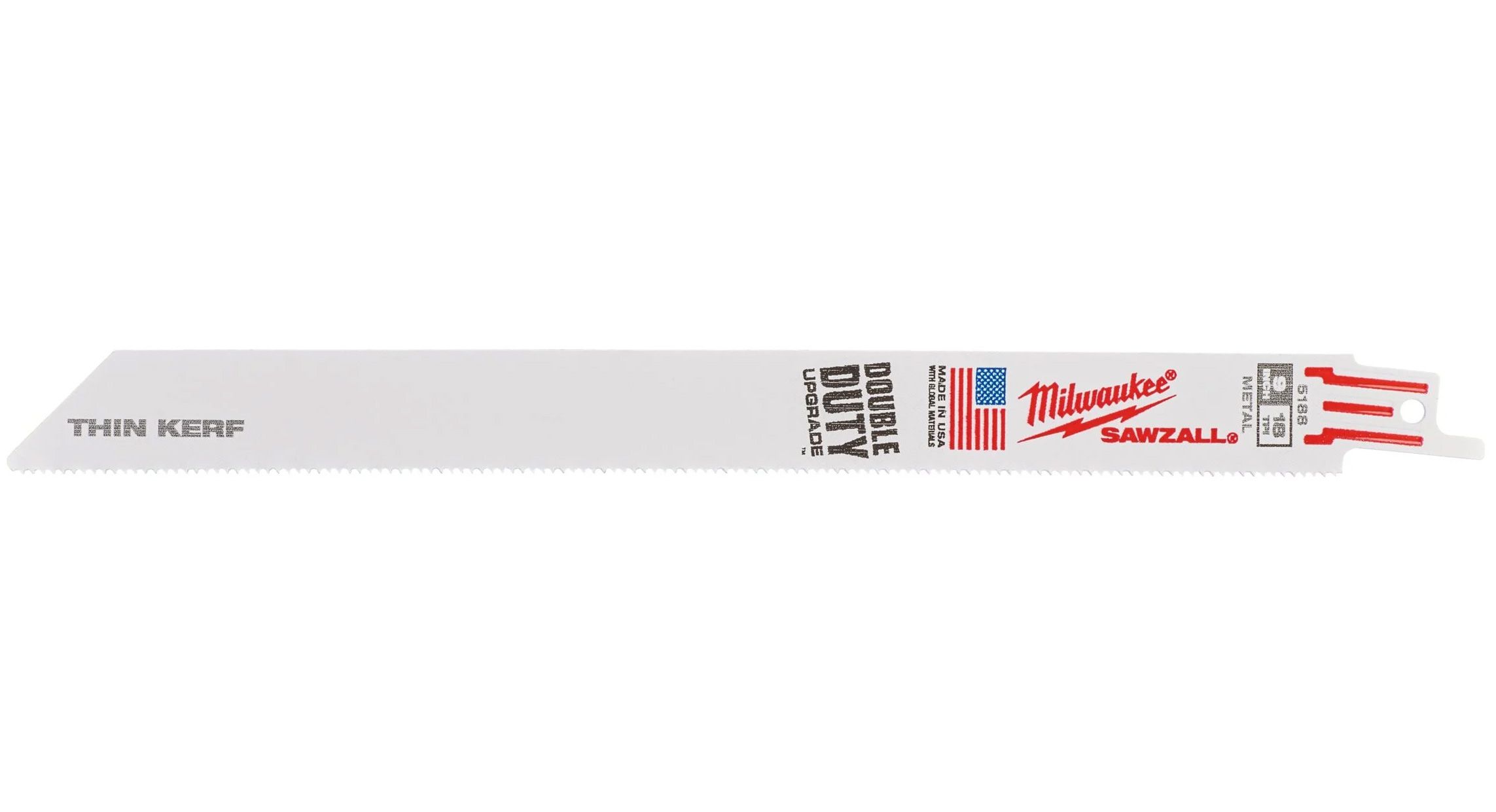 Milwaukee THIN KERF szablyafűrészlap fémhez, Bi-Met, Co, 230 mm, 18 TPi, 5 db/csomag termék fő termékképe