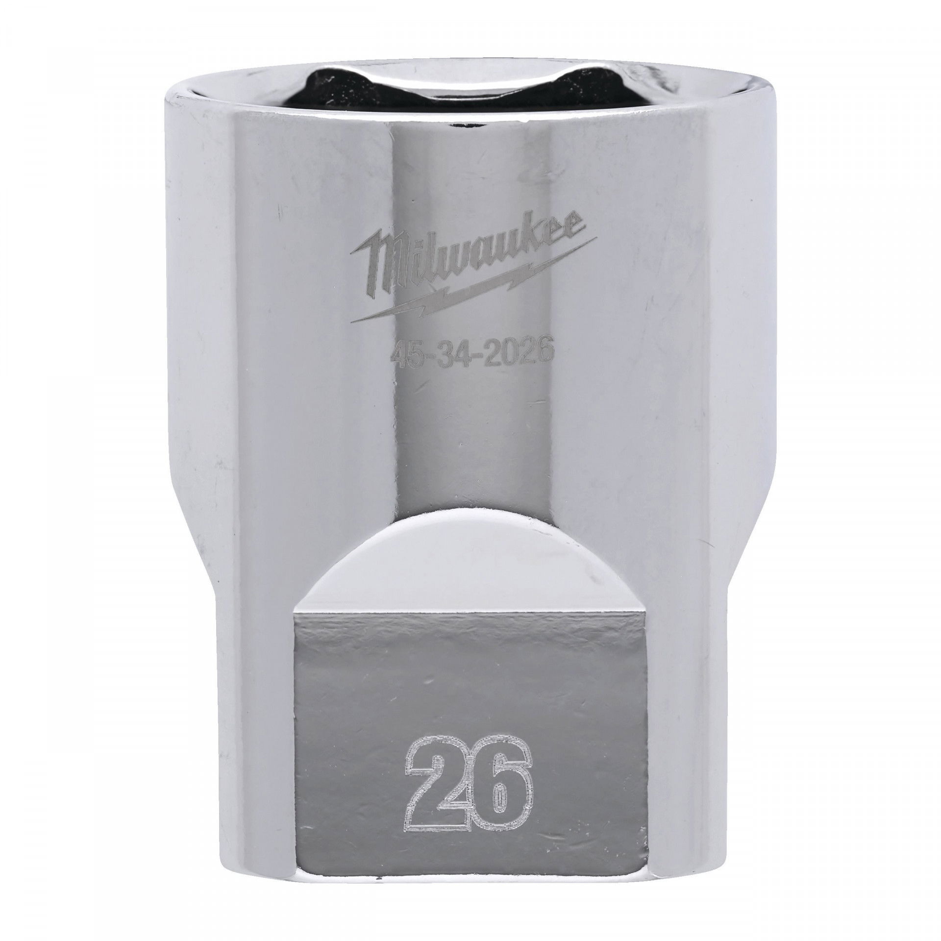 Milwaukee FOUR FLAT™ oldalú 1/2"-os dugókulcs fej, rövid, 6-lapú, 26 mm termék fő termékképe