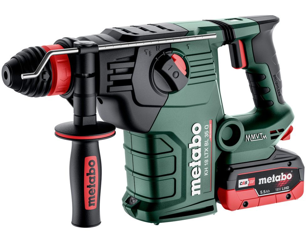 METABO KH 18 LTX BL 35 Q akkumulátoros SDS-plus kombikalapács (2 x 5.5 Ah LiHD akkuval, metaBOX kofferben) + cseretokmány termék fő termékképe