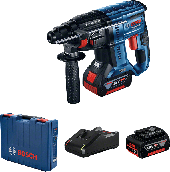 Bosch GBH 180-LI akkus SDS-plus fúró-vésőkalapács (2 x 4.0 Ah Li-ion akkuval, kofferben) termék fő termékképe