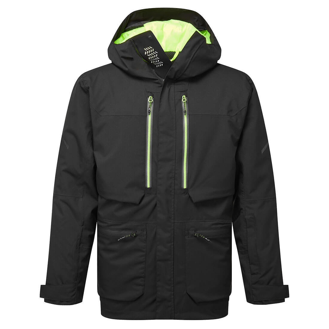 Portwest EV461 - EV4 téli parka kabát, kapucnis, fekete termék fő termékképe